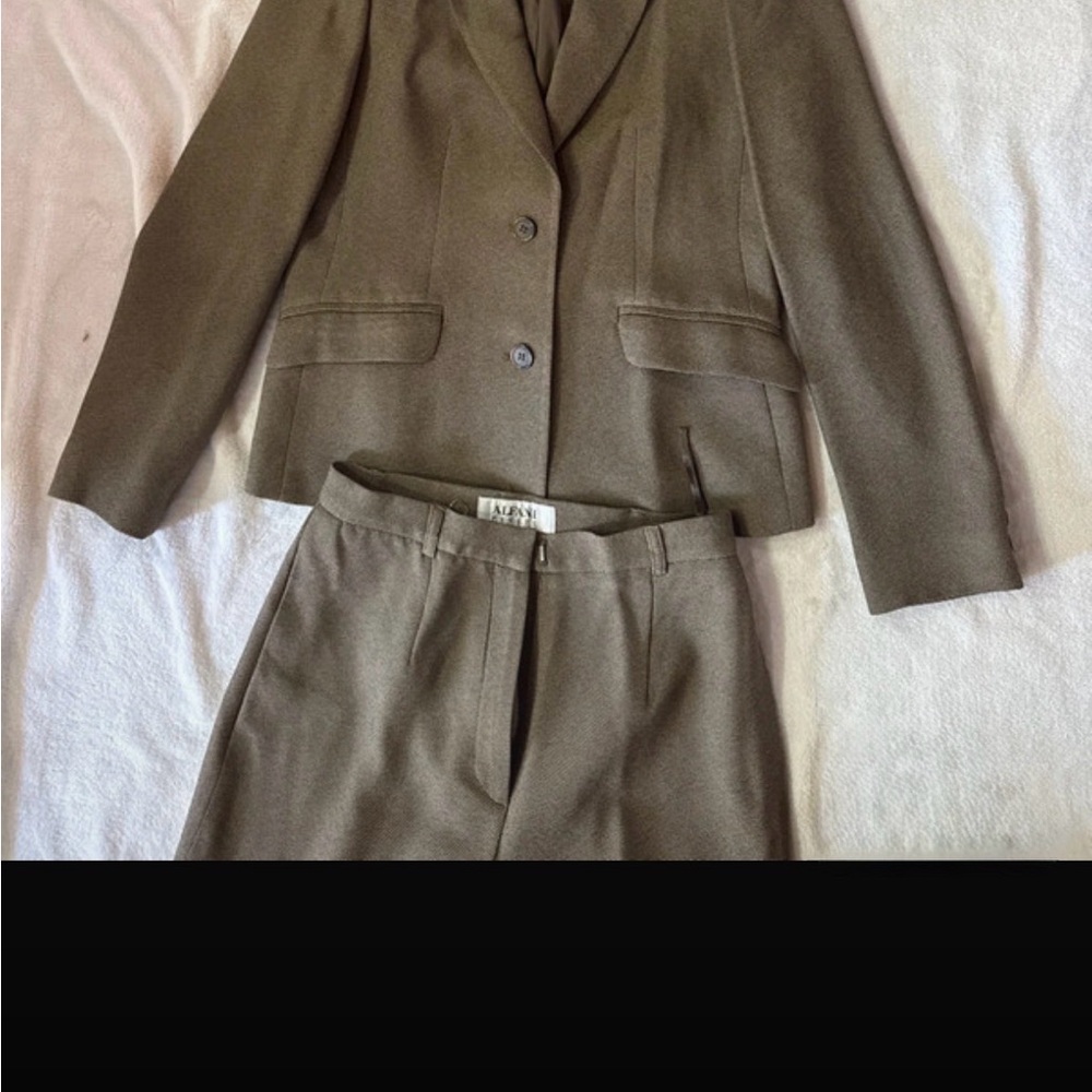 Alfani Women's Brown Blazer and Trousers Set